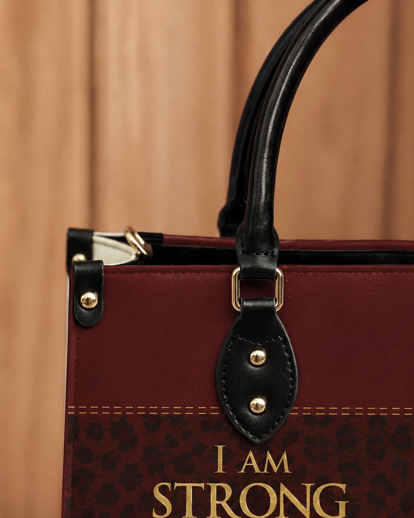 I Am Worthy Leather Handbag