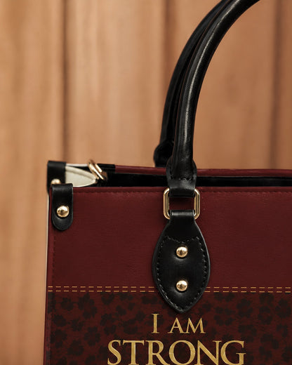 I Am Worthy Leather Handbag