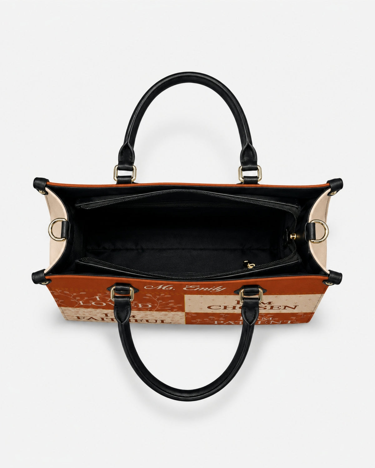 Personalized Fall Christian Teacher Leather Handbag