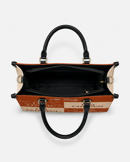 Personalized Fall Christian Teacher Leather Handbag