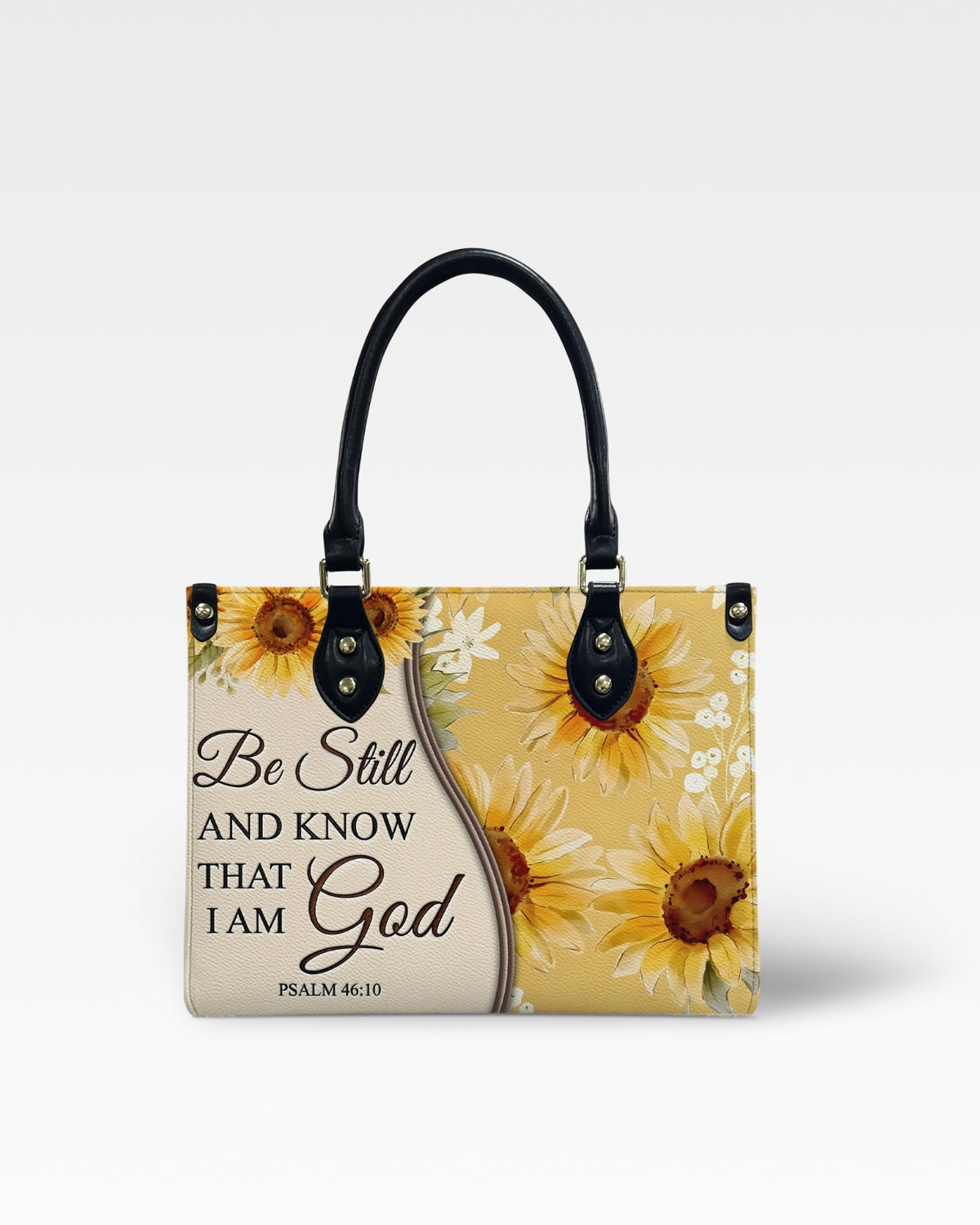 Be Still and Know Leather Handbag