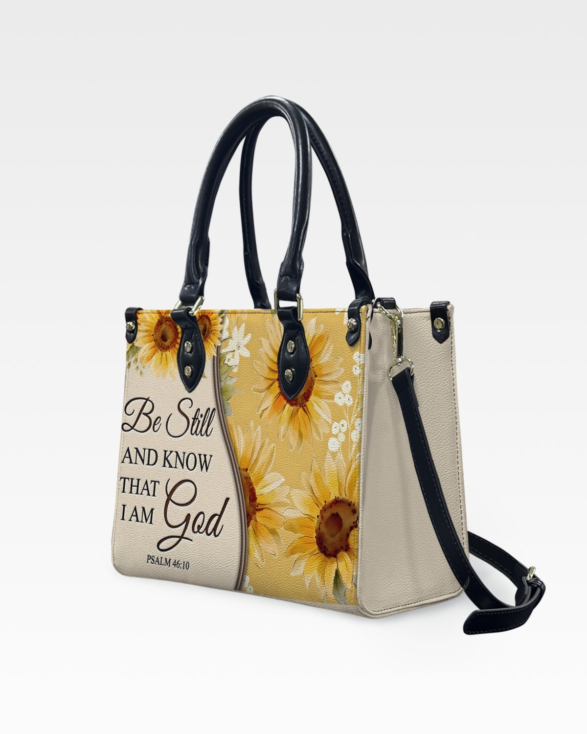 Be Still and Know Leather Handbag