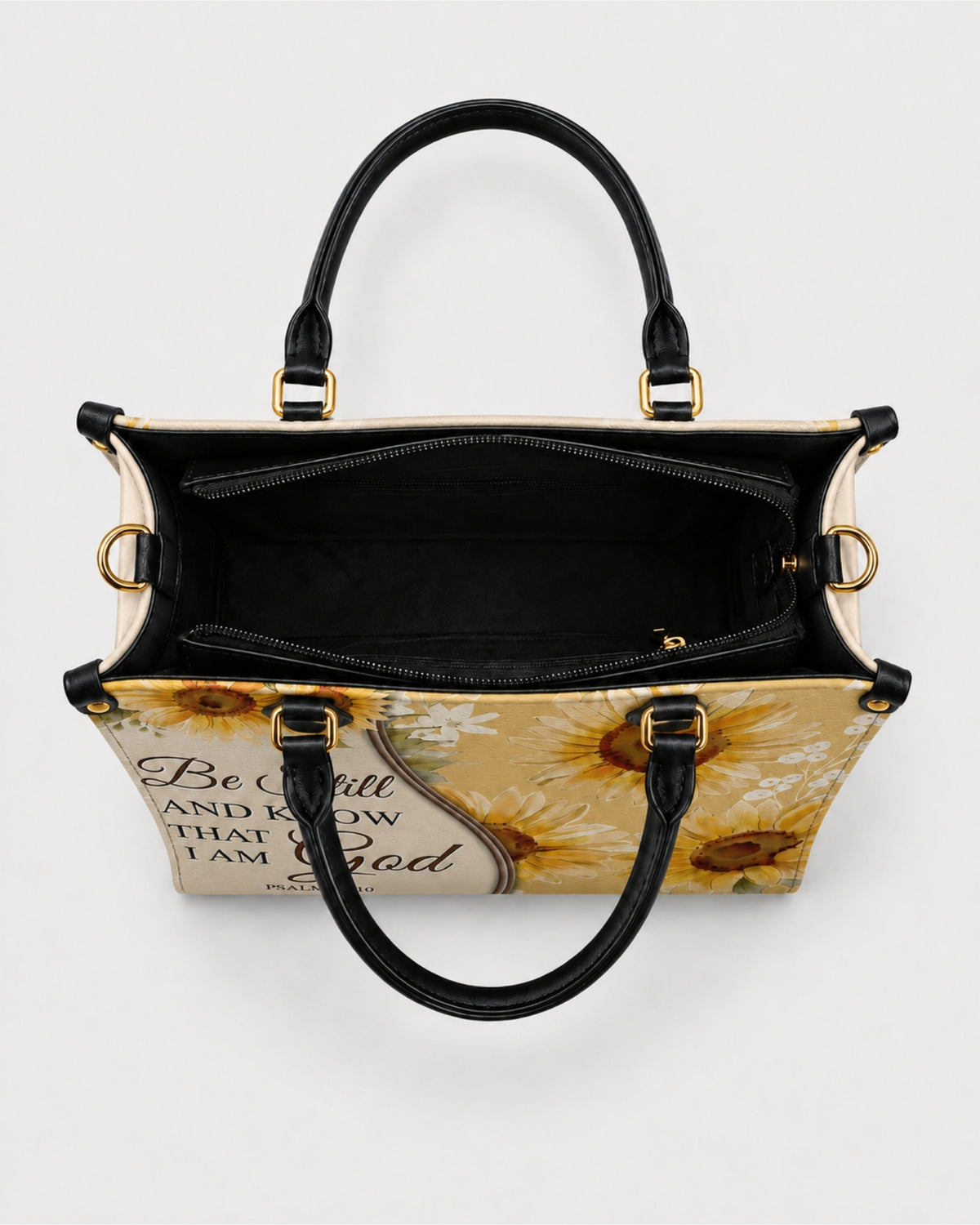 Be Still and Know Leather Handbag