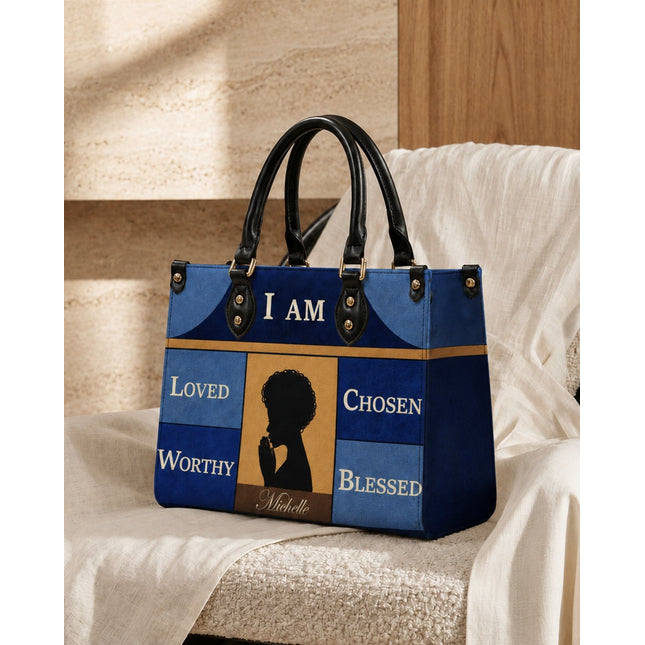 Personalized Christian Leather Handbag