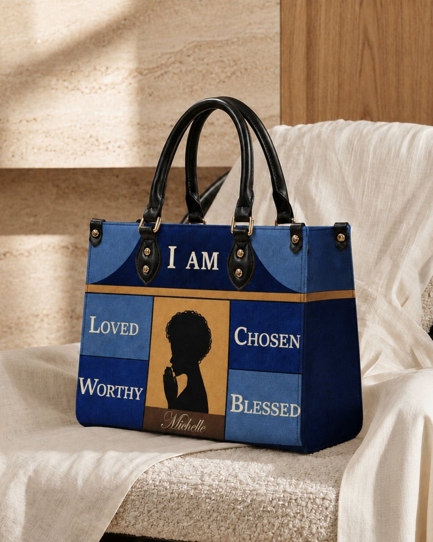 Personalized Christian Leather Handbag