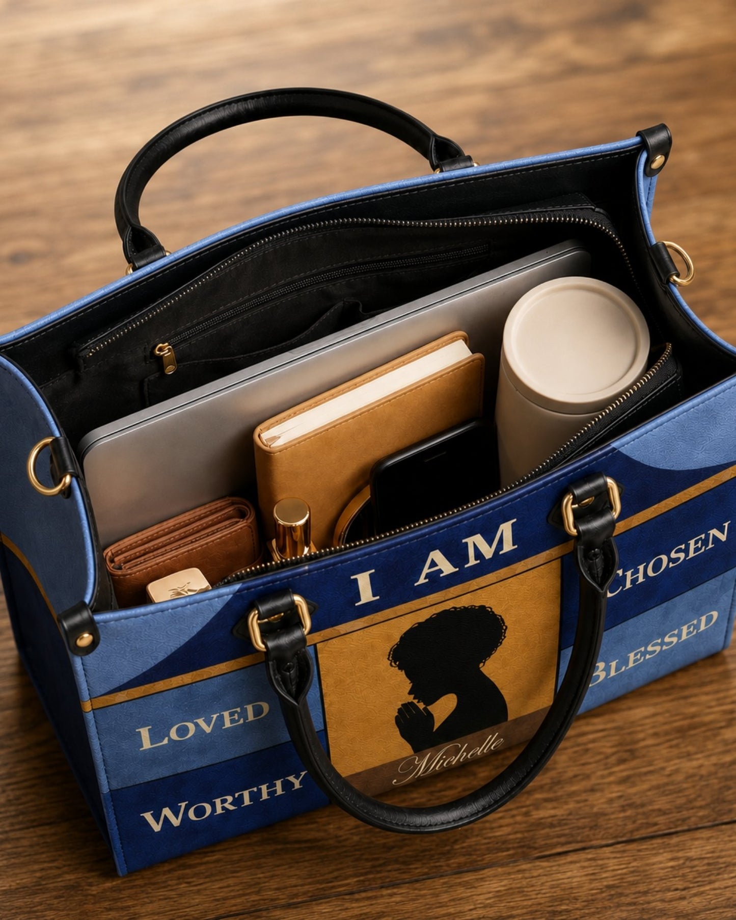 Personalized Christian Leather Handbag