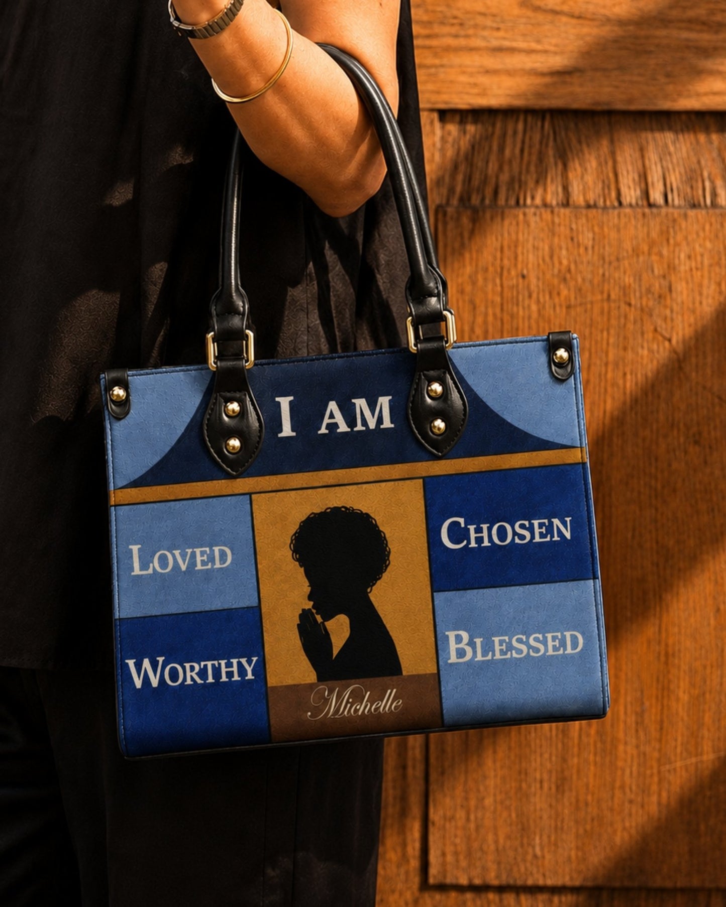 Personalized Christian Leather Handbag