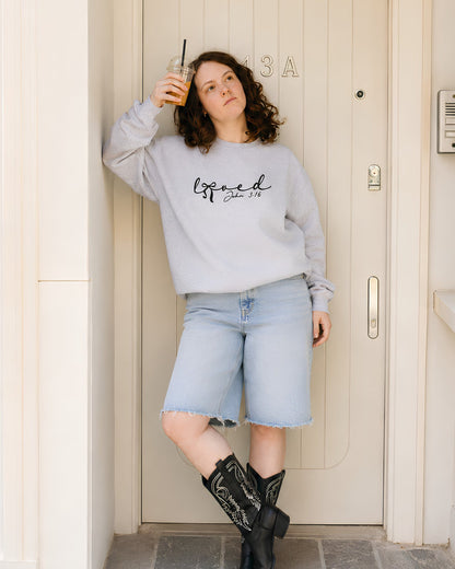 Loved John 3:16 Embroidered Sweatshirt