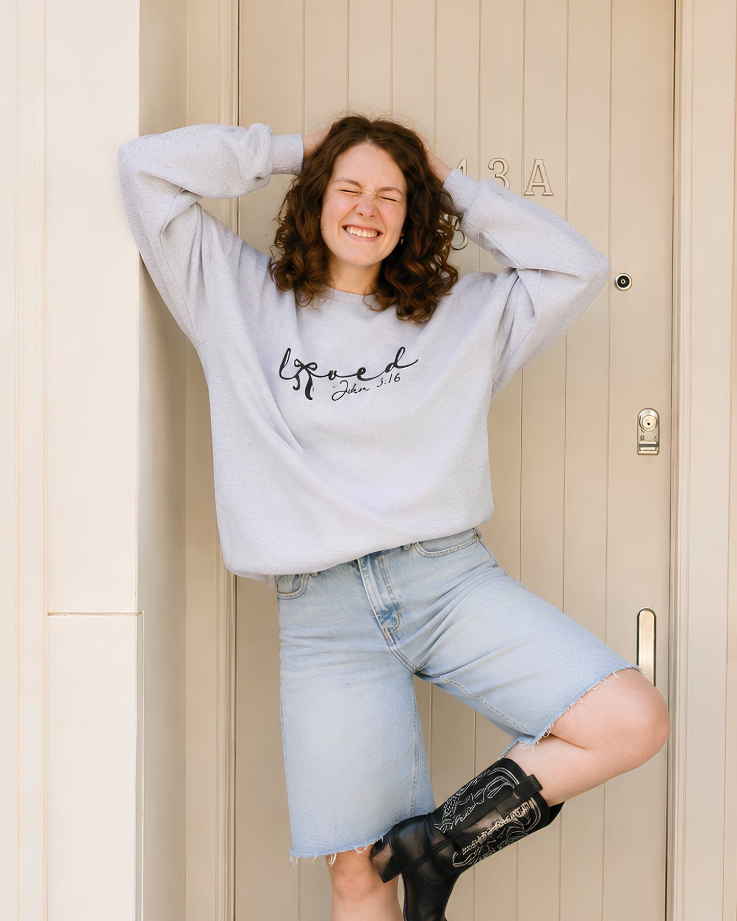 Loved John 3:16 Embroidered Sweatshirt