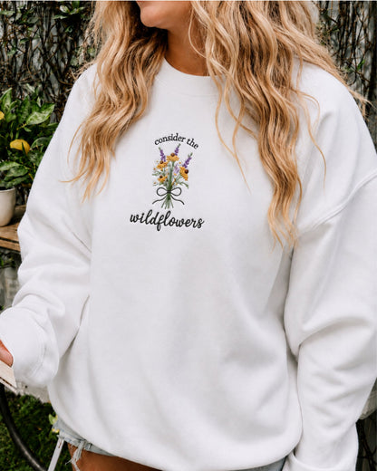 Consider The Wildflowers Embroidered Sweatshirt