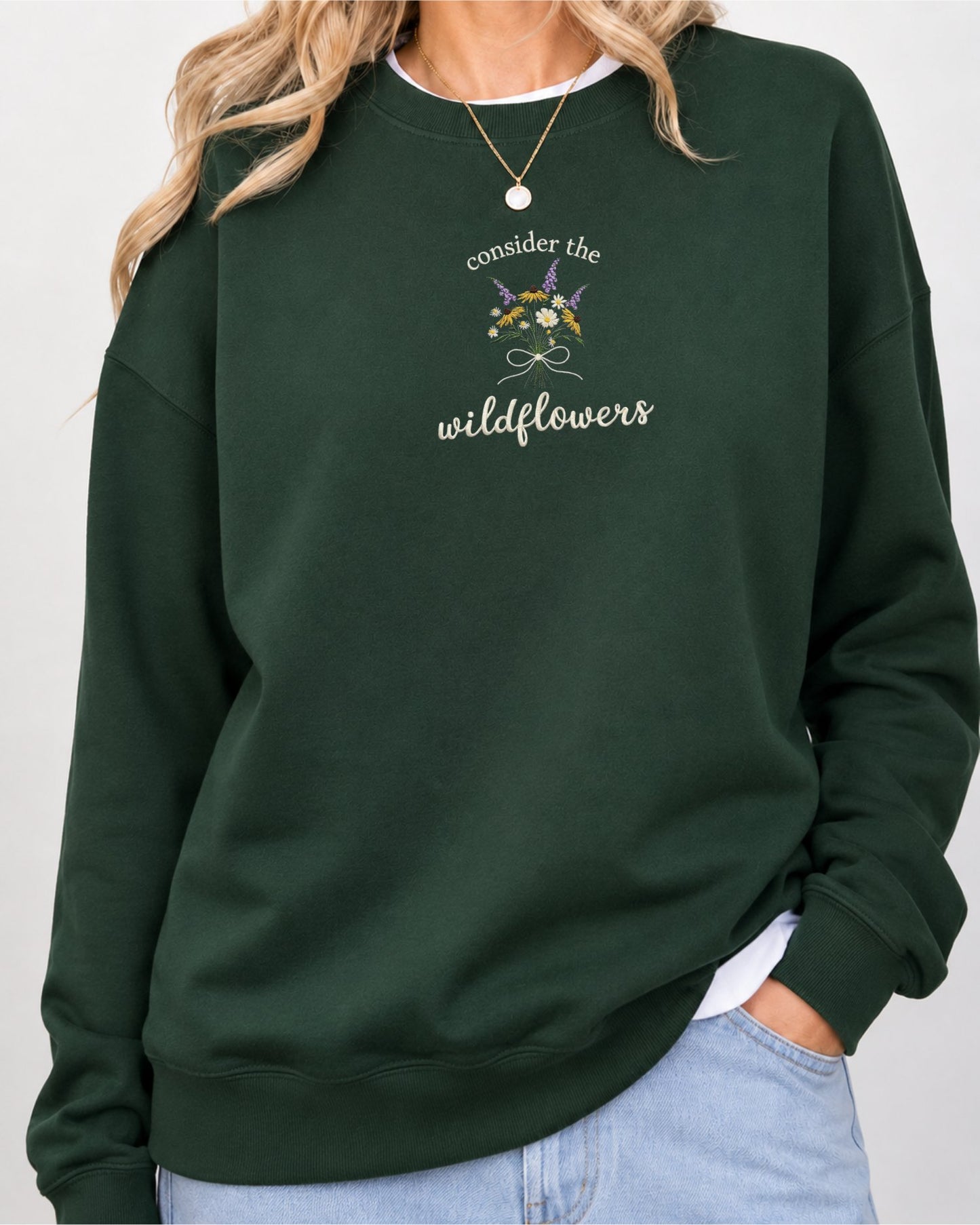 Consider The Wildflowers Embroidered Sweatshirt