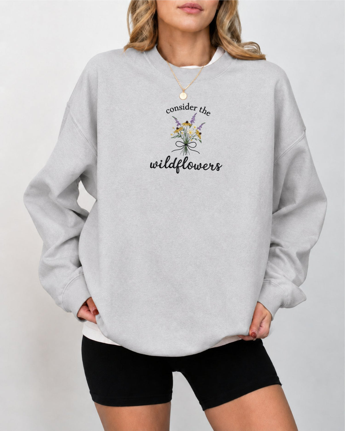 Consider The Wildflowers Embroidered Sweatshirt