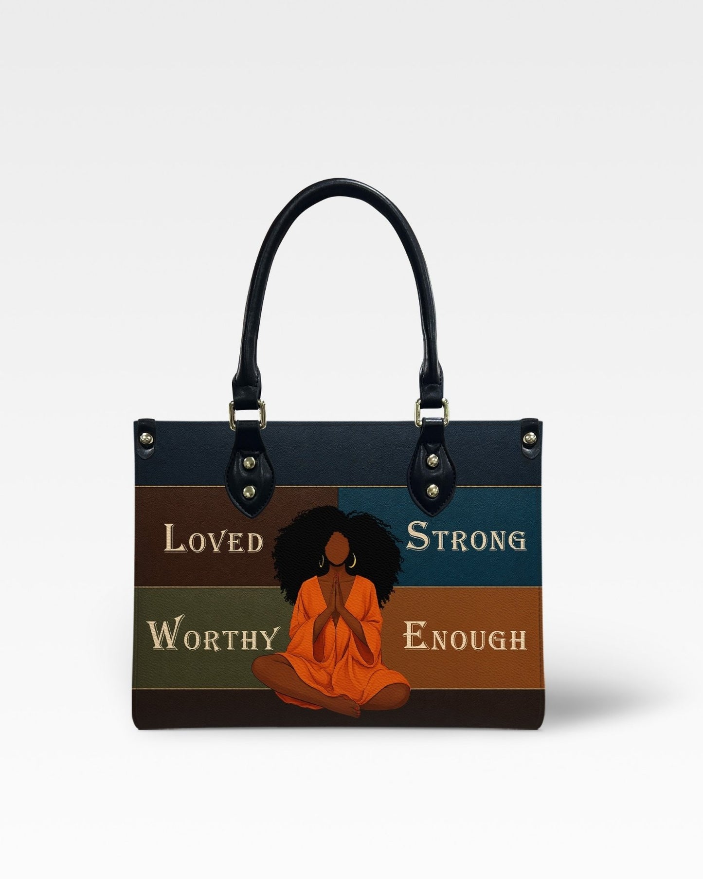 Personalized Loved Strong Worthy Enough Leather Handbag