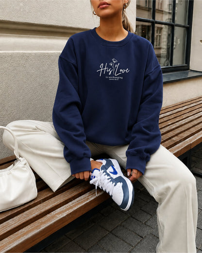 His Love is Unchanged Floral Embroidered Sweatshirt