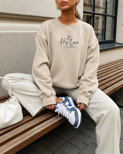 His Love is Unchanged Floral Embroidered Sweatshirt