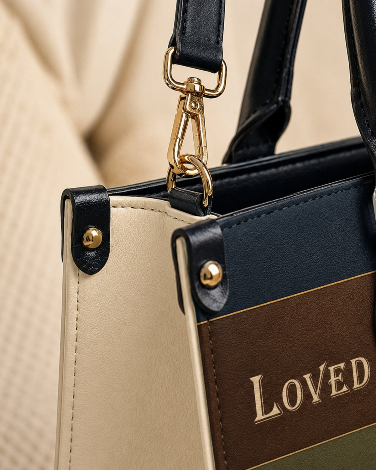 Personalized Loved Strong Worthy Enough Leather Handbag