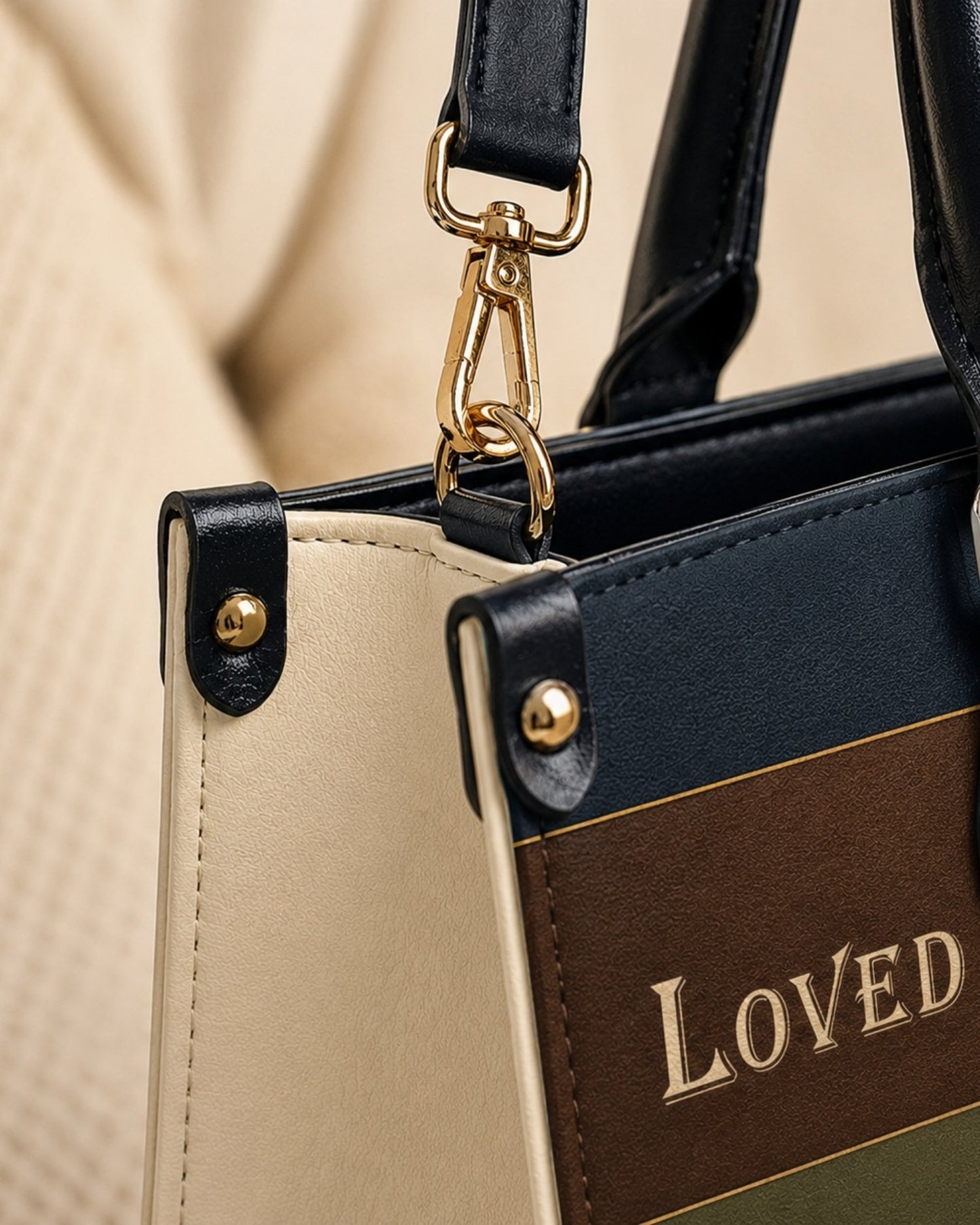 Personalized Loved Strong Worthy Enough Leather Handbag