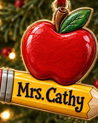 Christmas Apple Pencil 3D Relief Ornament — mockup 3