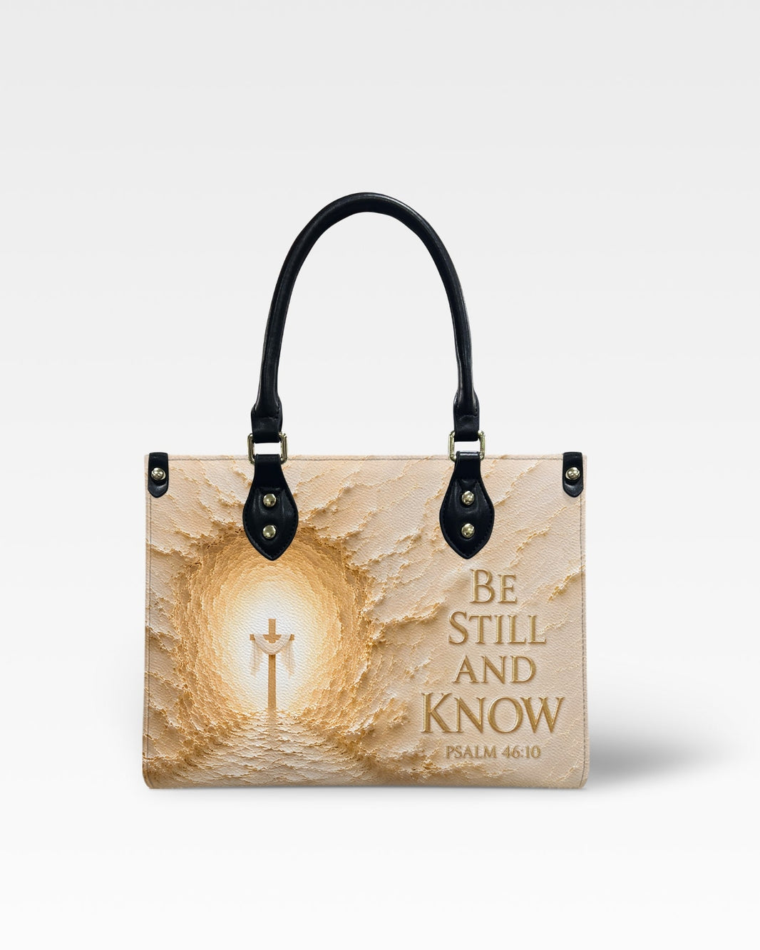 Be Still And Know Christian Leather Handbag