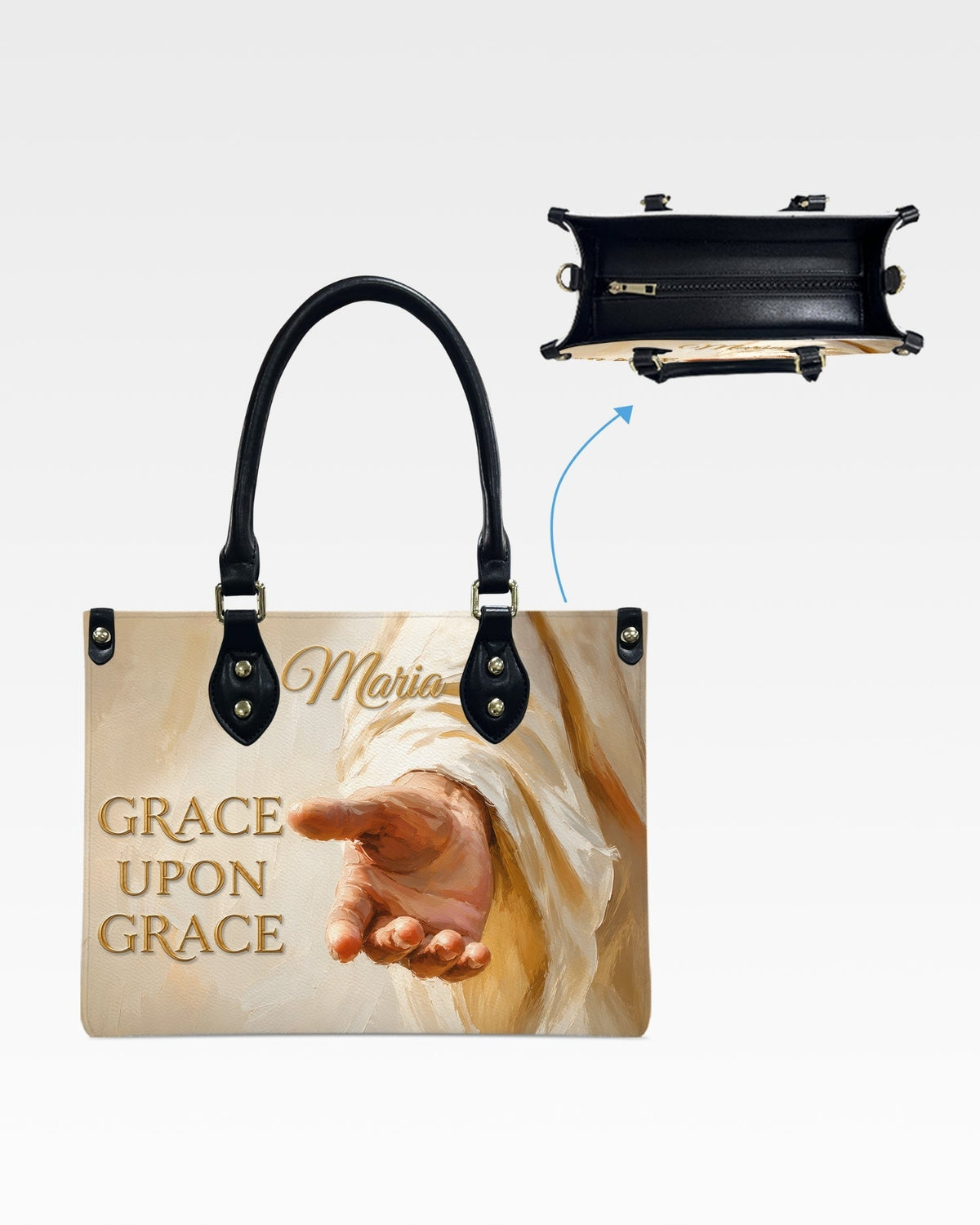 Grace Upon Grace Christian Leather Handbag