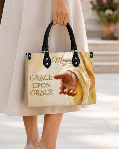 Grace Upon Grace Christian Leather Handbag