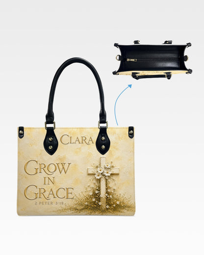 Grow In Grace Christian Leather Handbag