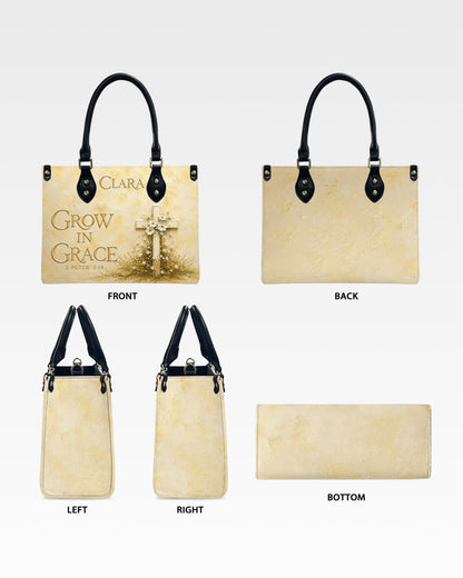 Grow In Grace Christian Leather Handbag