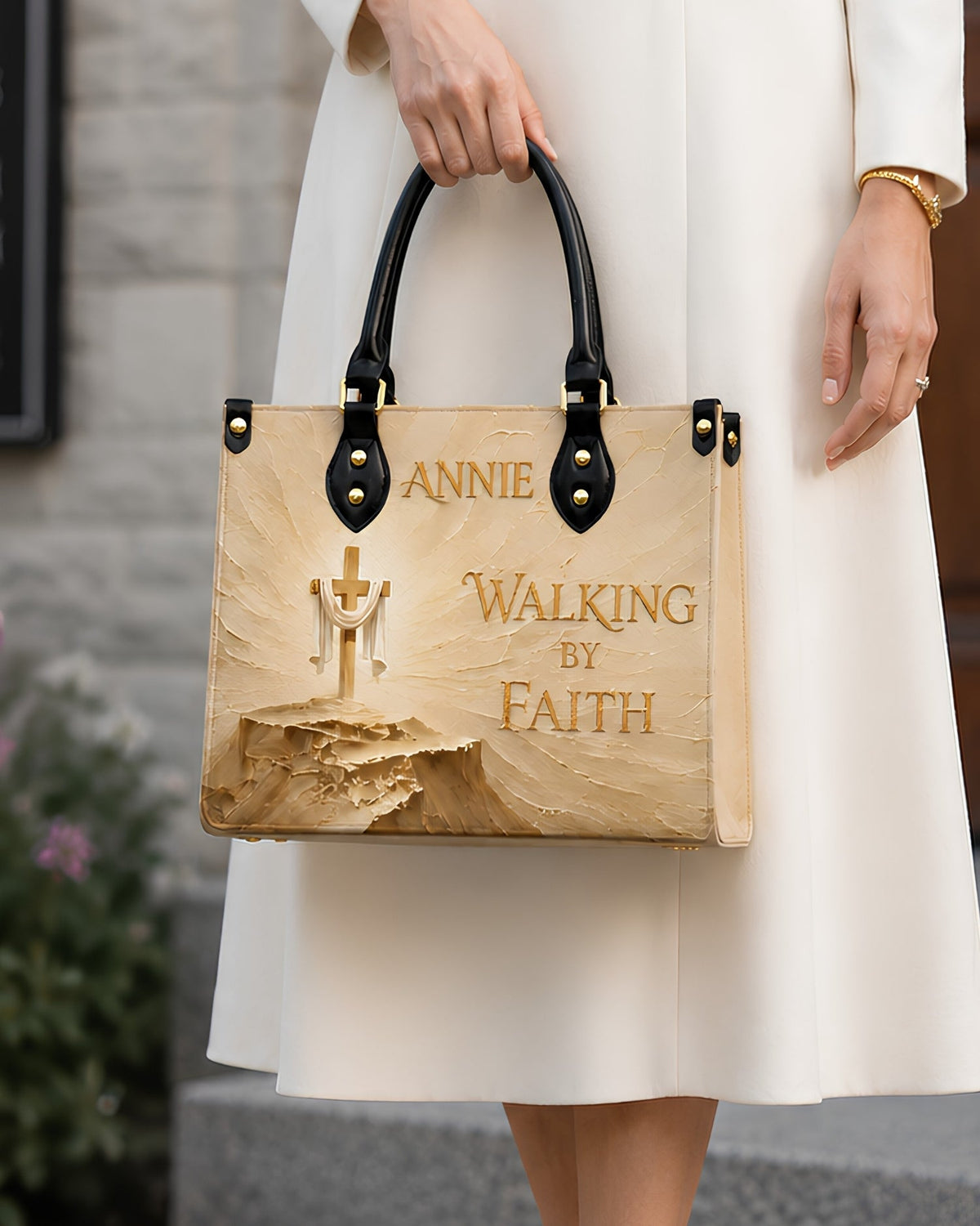 Walking By Faith Christian Leather Handbag