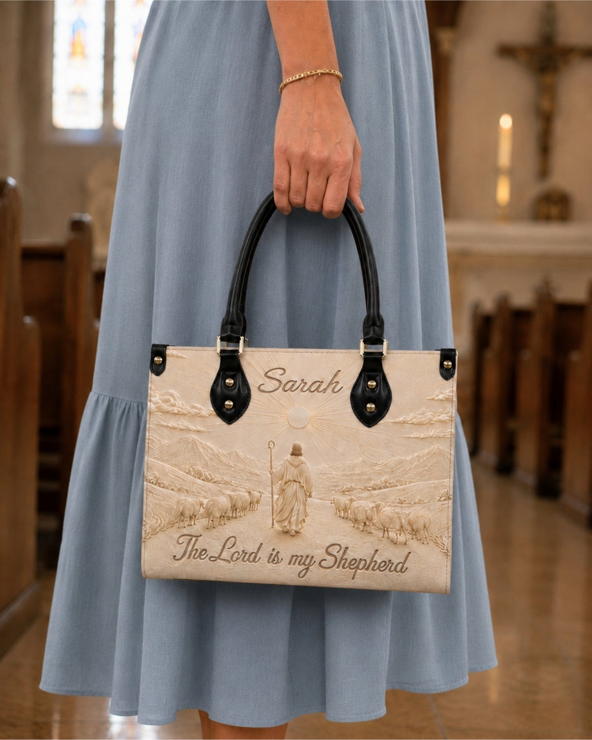 The Lord Is My Shepherd Christian Leather Handbag