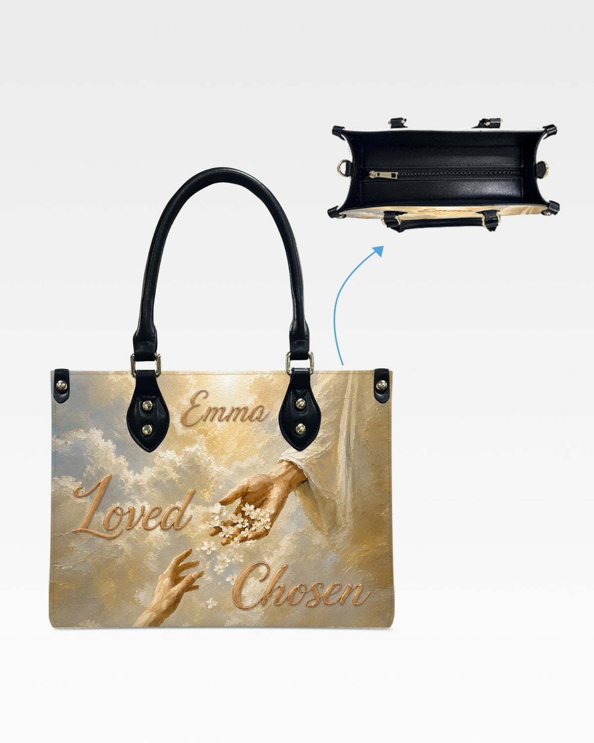 Loved Chosen Christian Leather Handbag