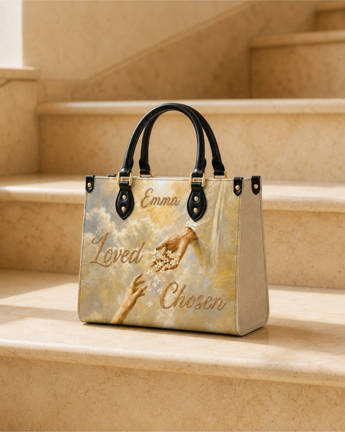 Loved Chosen Christian Leather Handbag