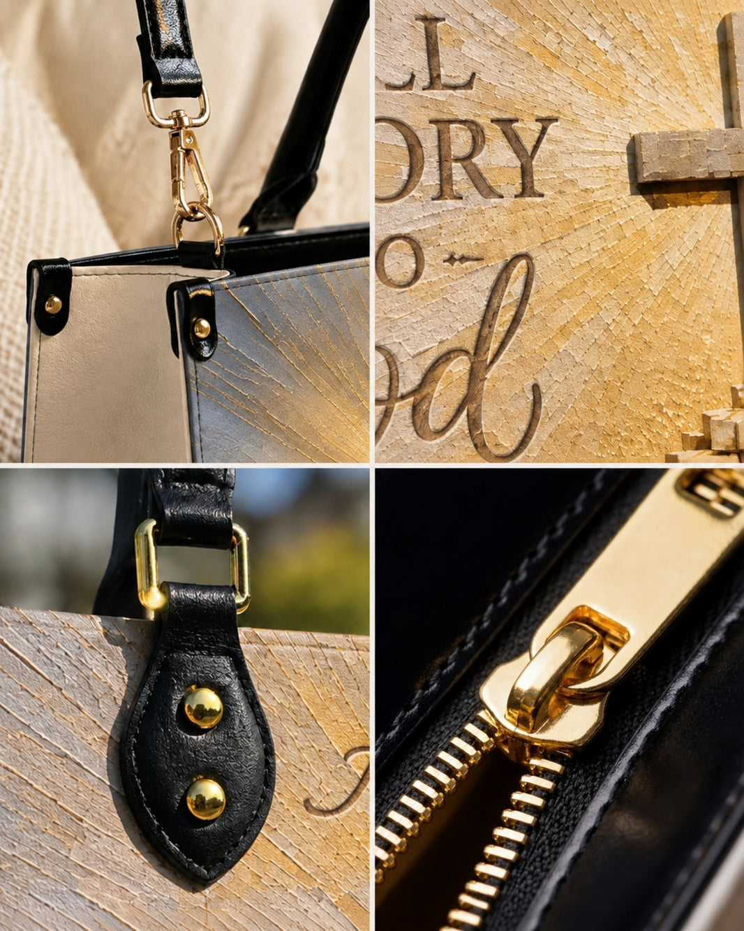 All Glory to God Christian Leather Handbag