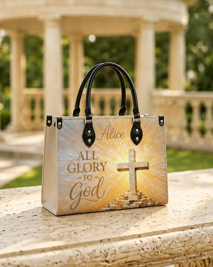 All Glory to God Christian Leather Handbag