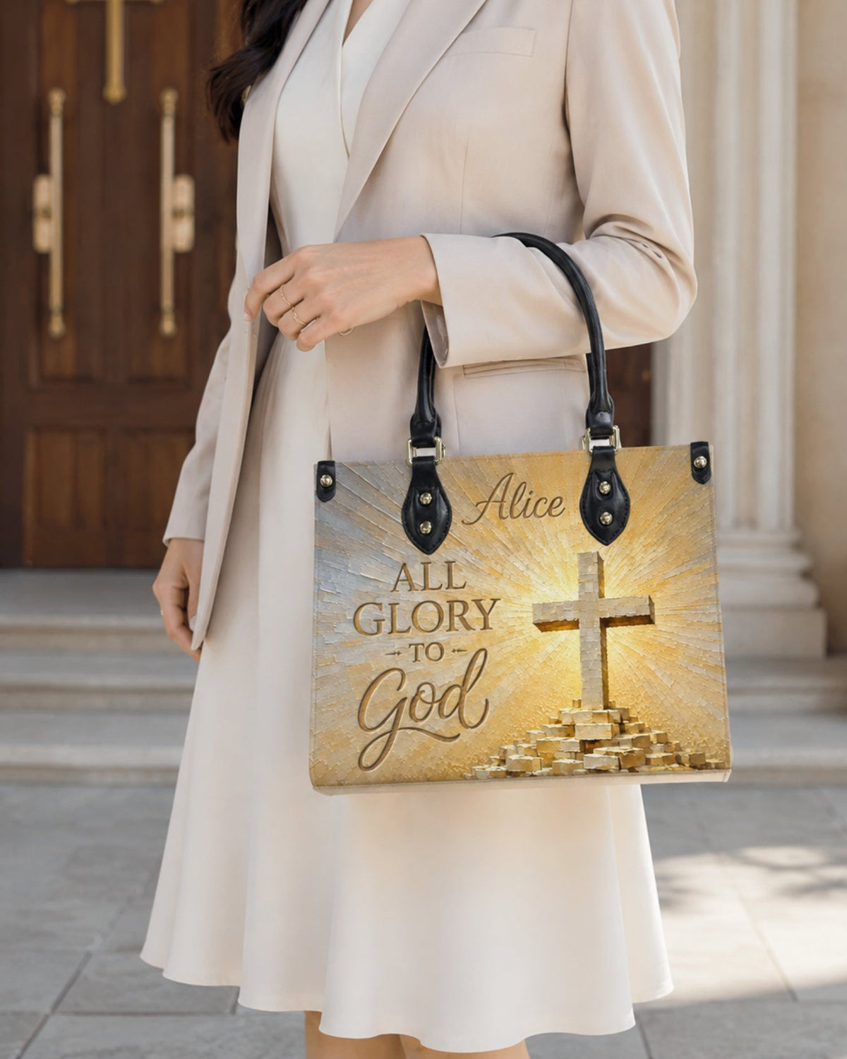 All Glory to God Christian Leather Handbag