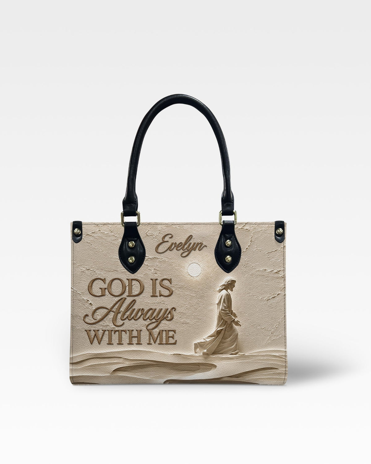 God Is Always With Me Christian Leather Handbag