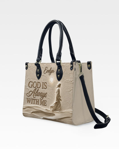 God Is Always With Me Christian Leather Handbag