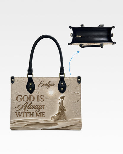 God Is Always With Me Christian Leather Handbag