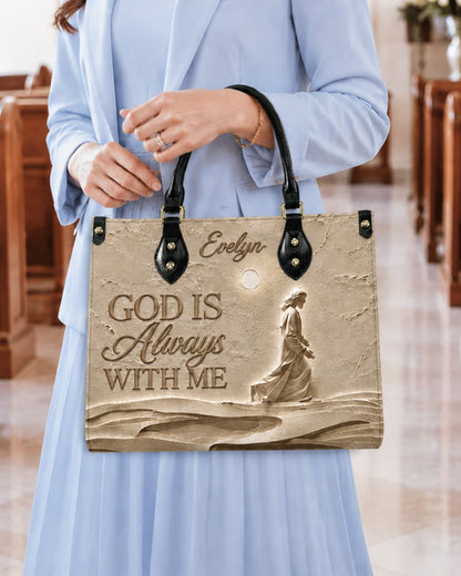 God Is Always With Me Christian Leather Handbag