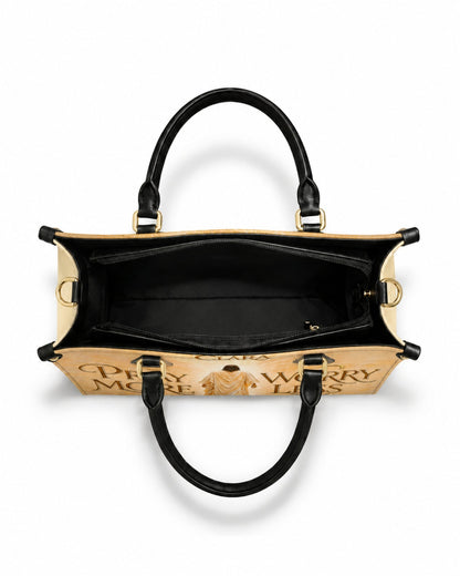 Pray More Worry Less Jesus Leather Handbag