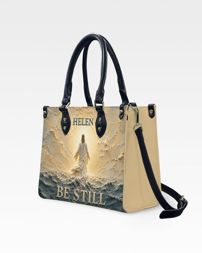 Be Still Christian Leather Handbag
