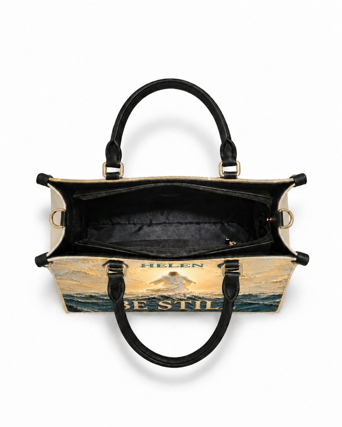 Be Still Christian Leather Handbag
