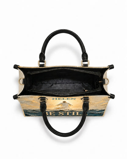 Be Still Christian Leather Handbag