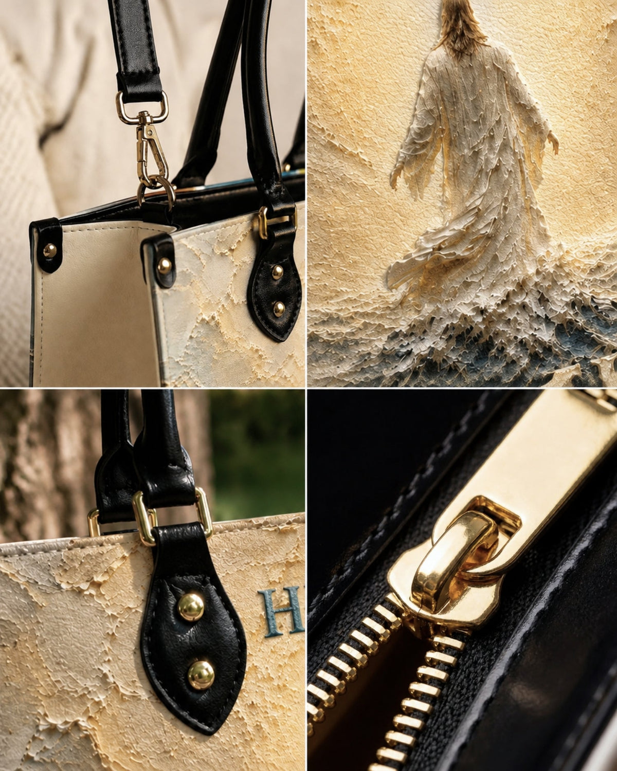 Be Still Christian Leather Handbag