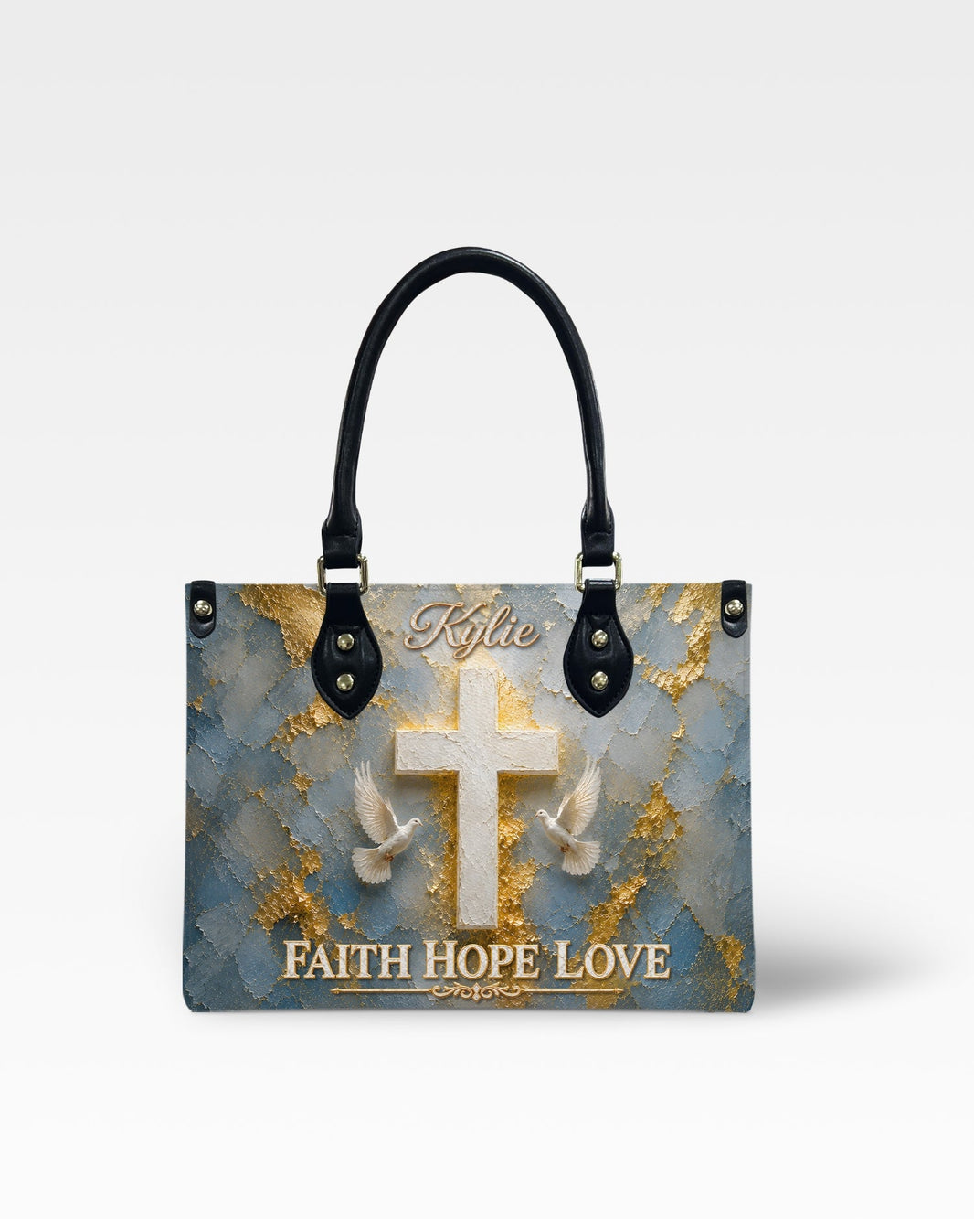 Faith Hope Love Leather Handbag