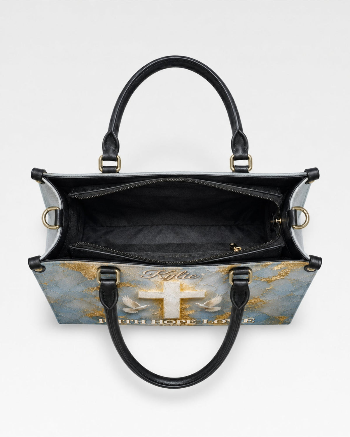 Faith Hope Love Leather Handbag
