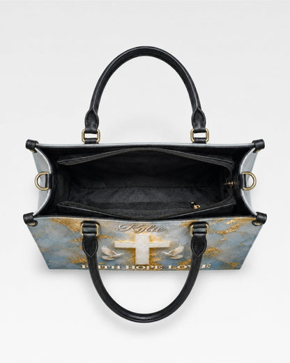 Faith Hope Love Leather Handbag