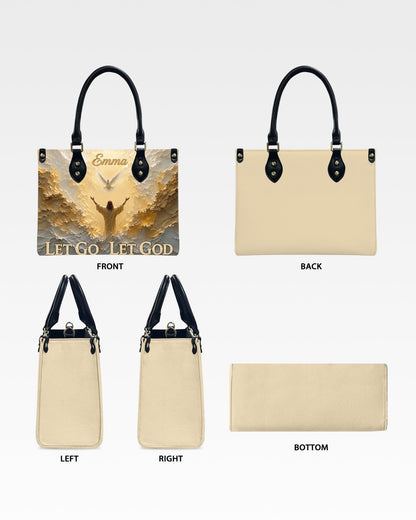 Let Go Let God Christian Leather Handbag