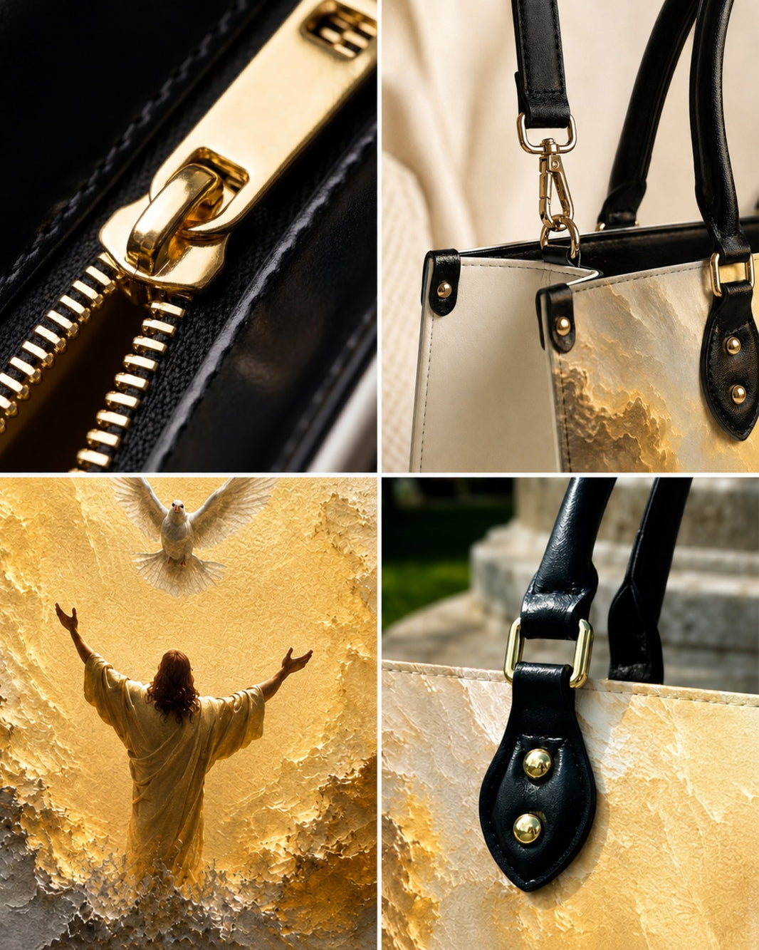 Let Go Let God Christian Leather Handbag