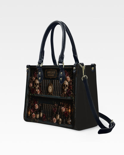 Dark Academia Skull Leather Handbag