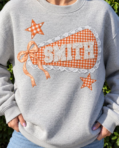 Teacher Custom Name Lace Patchwork Sweatshirt — mockup 1